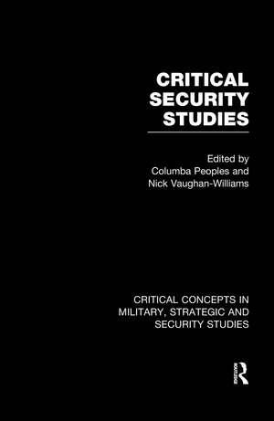 Critical Security Studies de Nick Vaughan-Williams