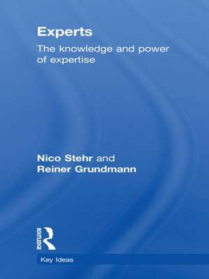 Experts: The Knowledge and Power of Expertise de Nico Stehr