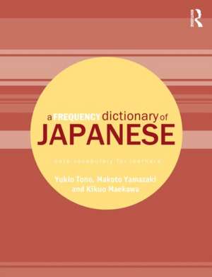 A Frequency Dictionary of Japanese de Yukio Tono