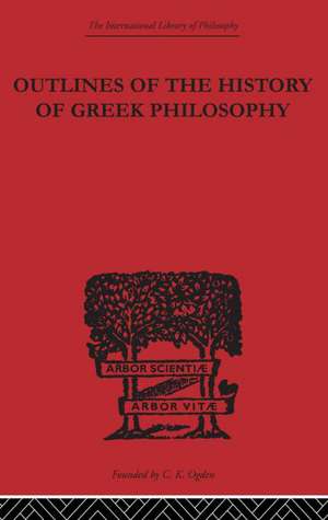 Outlines of the History of Greek Philosophy de Eduard Zeller