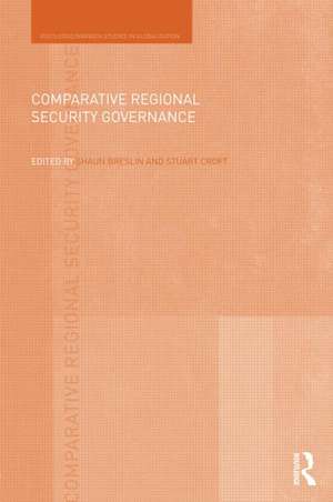 Comparative Regional Security Governance de Shaun Breslin