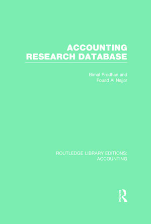 Accounting Research Database (RLE Accounting) de Bimal Prodhan