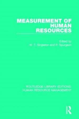 Measurement of Human Resources de W. T. Singleton