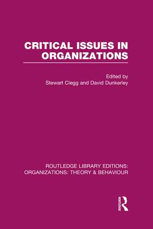 Critical Issues in Organizations (RLE: Organizations) de Stewart Clegg