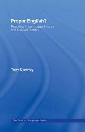 Proper English de Tony Crowley