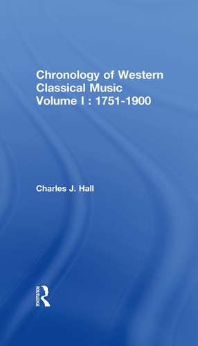 Chronology of Western Classical Music, 1751-2000 de Charles John Hall