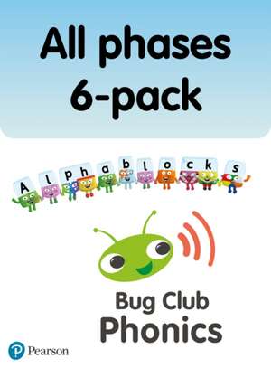 Hughes, M: New Phonics Bug and Alphablocks All Phases 6-pack de Caroline Harris