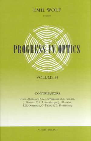 Progress in Optics de Emil Wolf