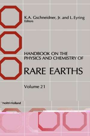 Handbook on the Physics and Chemistry of Rare Earths de Karl A. Gschneidner