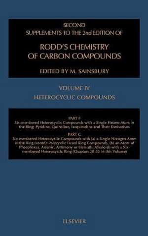 Heterocyclic Compounds Ssrcc IV Part F: Six Membered Heter Comp de M. Sainsbury