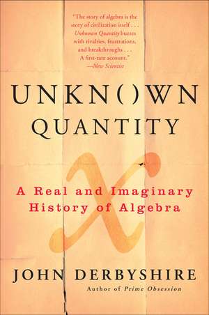 Unknown Quantity: A Real and Imaginary History of Algebra de John Derbyshire