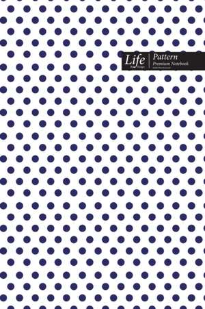 Dots Pattern Composition Notebook, Dotted Lines, Wide Ruled Medium Size 6 x 9 Inch (A5), 144 Sheets Blue Cover de Design