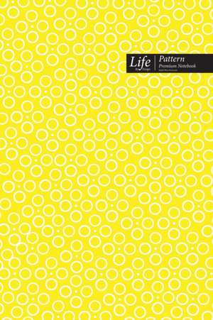 Ringed Dots Pattern Composition Notebook, Dotted Lines, Wide Ruled Medium Size 6 x 9 Inch (A5), 144 Sheets Yellow Cover de Design