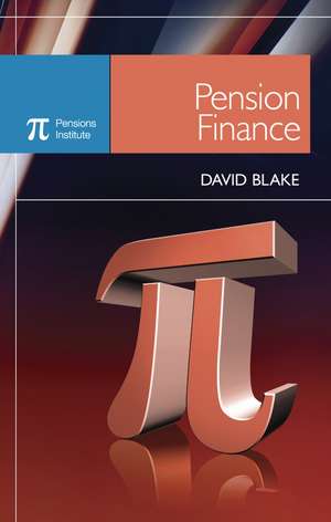 Pension Finance de David Blake