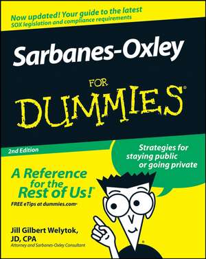 Sarbanes–Oxley For Dummies 2e de JG Welytok