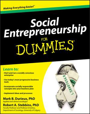 Social Entrepreneurship For Dummies de M Durieux