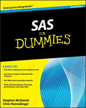 SAS for Dummies de Stephen Mcdaniel