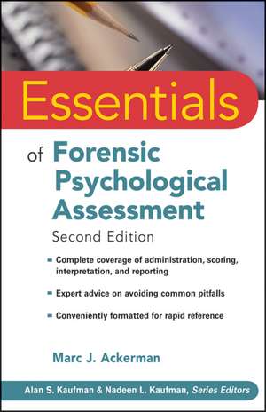 Essentials of Forensic Psychological Assessment 2e de MJ Ackerman