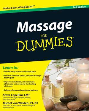 Massage For Dummies de Steve Capellini