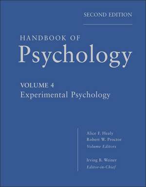 Handbook of Psychology – Experimental Psychology V4 2e de IB Weiner