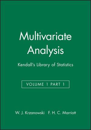 Multivariate Analysis V 1 de Krzanowski