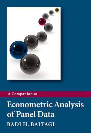 A Companion to Econometric Analysis of Panel Data de B Baltagi