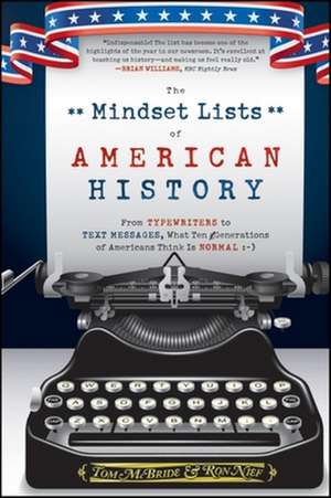 The Mindset Lists of American History: From Typewriters to Text Messages, What Ten Generations of Americans Think Is Normal de Tom McBride