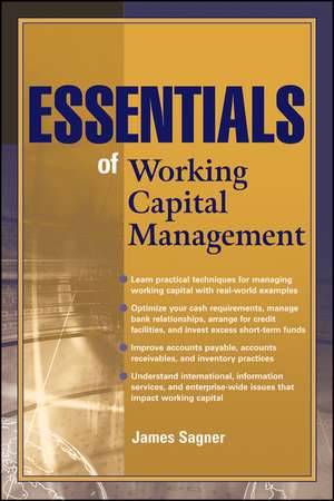 Essentials of Working Capital Management de J Sagner