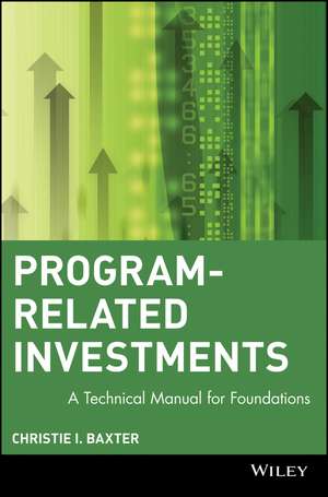 Program–Related Investments – A Technical Manual for Foundations de CI Baxter