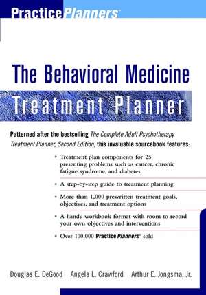 The Behavioral Medicine Treatment Planner de AE Jongsma