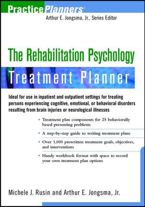 The Rehabilitation Psychology Treatment Planner de AE Jongsma