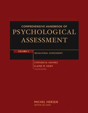 Comprehensive Handbook of Psychological Assessment – Behavioral Assessment V 3 de M. Hersen