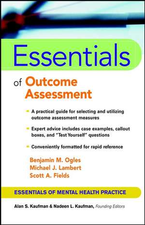 Essentials of Outcome Assessment de B Ogles