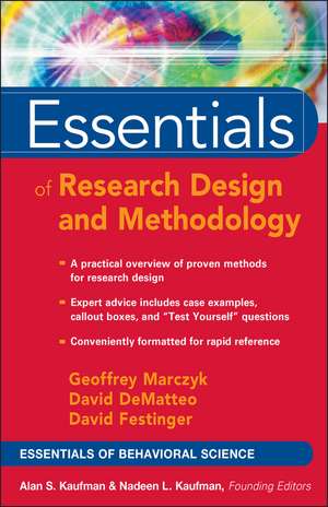 Essentials of Research Design and Methodology de GR Marczyk