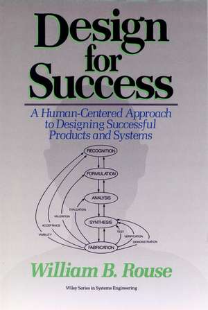 Design For Success – Human Centered Approach to Designing Successful Products and Systems de WB Rouse