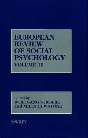 European Review of Social Psychology V10 de W. Stroebe