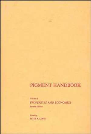 Pigment Handbook 2e V 1 – Properties and Economics de PA Lewis