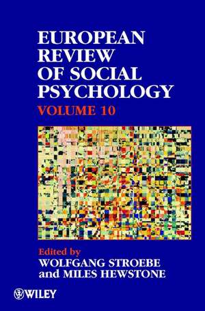 European Review of Social Psychology V10 de W. Stroebe