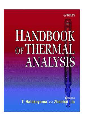 Handbook of Thermal Analysis de T Hatakeyama