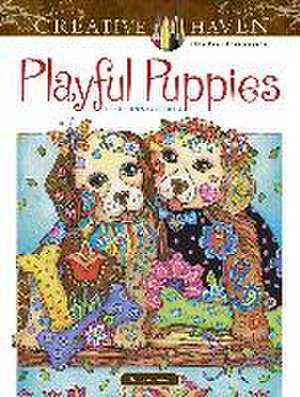 Creative Haven Playful Puppies Coloring Book (Working Title) de Marjorie Sarnat