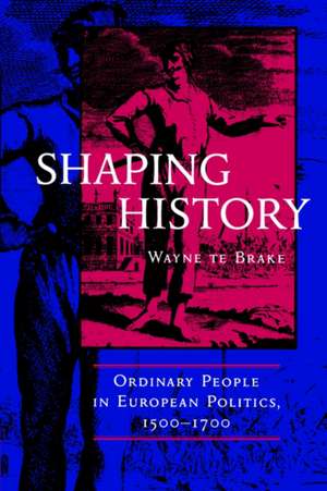 Shaping History – Ordinary People in European Politics 1500–1700 (Paper) de Wayne P Te Brake