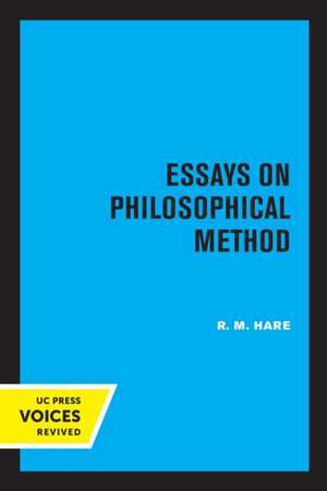 Essays on Philosophical Method de R.m. Hare