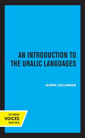 An Introduction to the Uralic Language de Björn Collinder