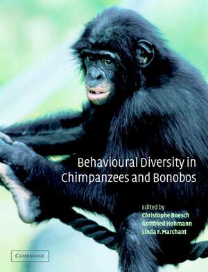 Behavioural Diversity in Chimpanzees and Bonobos de Christophe Boesch