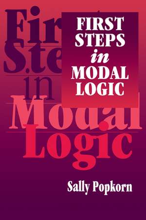 First Steps in Modal Logic de Sally Popkorn