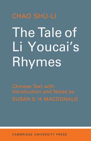 The Tale of Li-Youcai's Rhymes de Chao Shu-Li