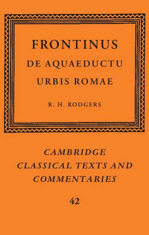 Frontinus: De Aquaeductu Urbis Romae de Frontinus