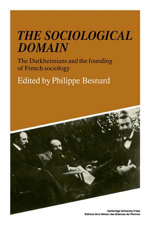 The Sociological Domain: The Durkheimians and the Founding of French Sociology de Philippe Besnard