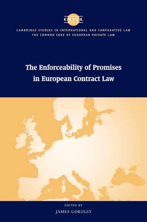 The Enforceability of Promises in European Contract Law de James Gordley