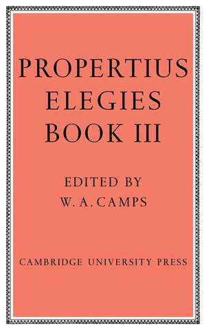 Elegies Bk 3 Camps de Propertius